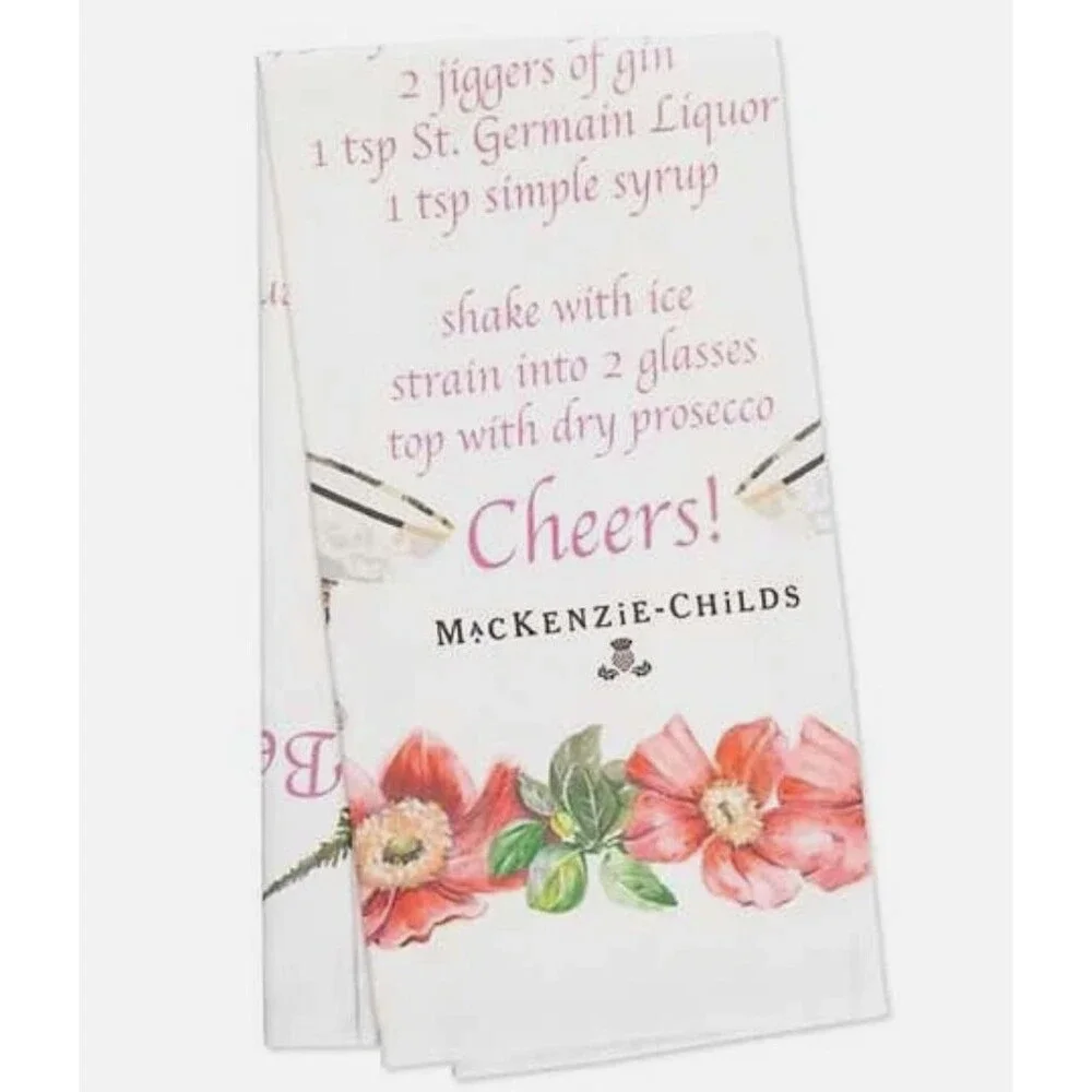 MACKENZIE-CHILDS Berries & Bubbles Dish TOWEL 18